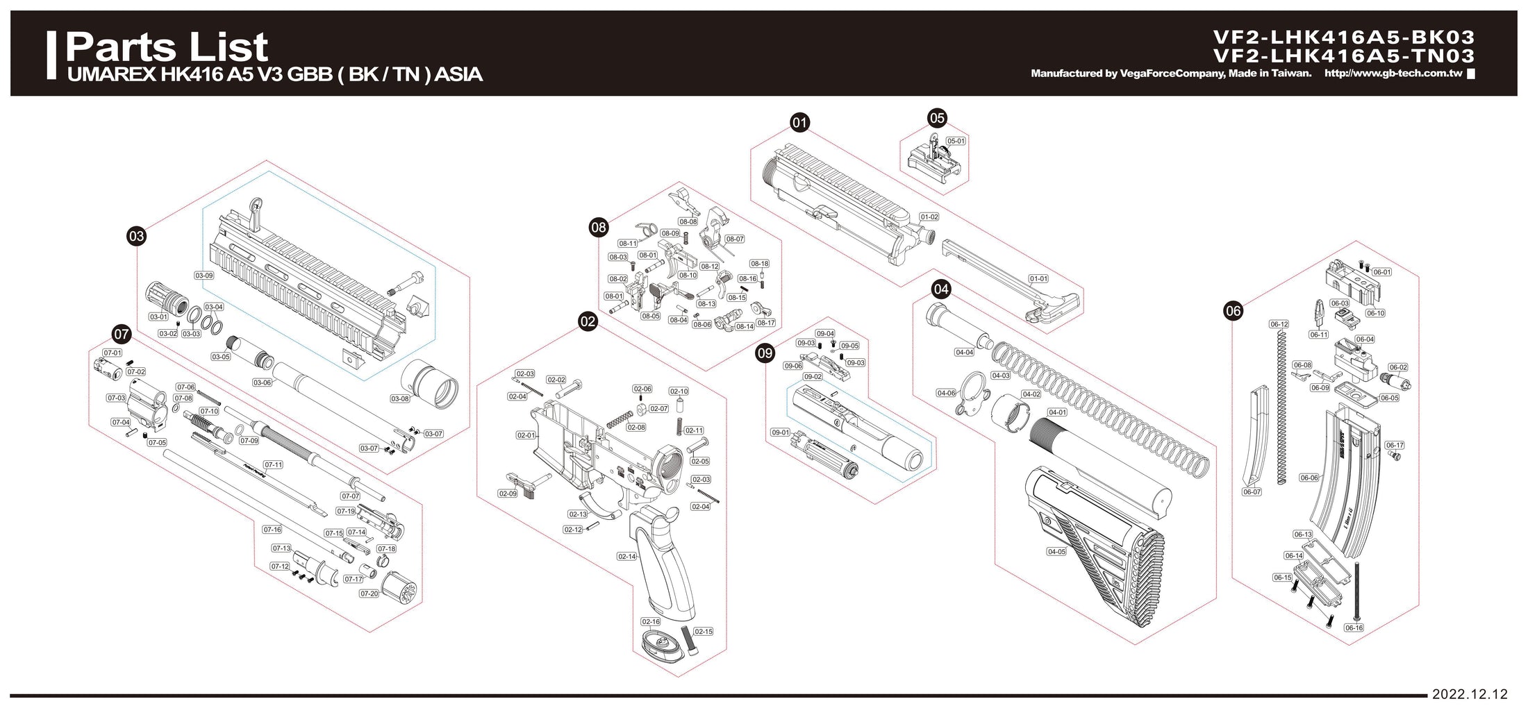 Газовий Аірсофт Карабін VFC HK416 A5 GBBR (RAL8000) V3